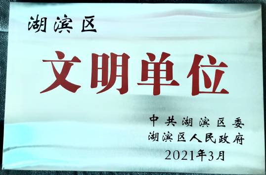 喜讯!公司荣获“湖滨区文明单位”荣誉称号